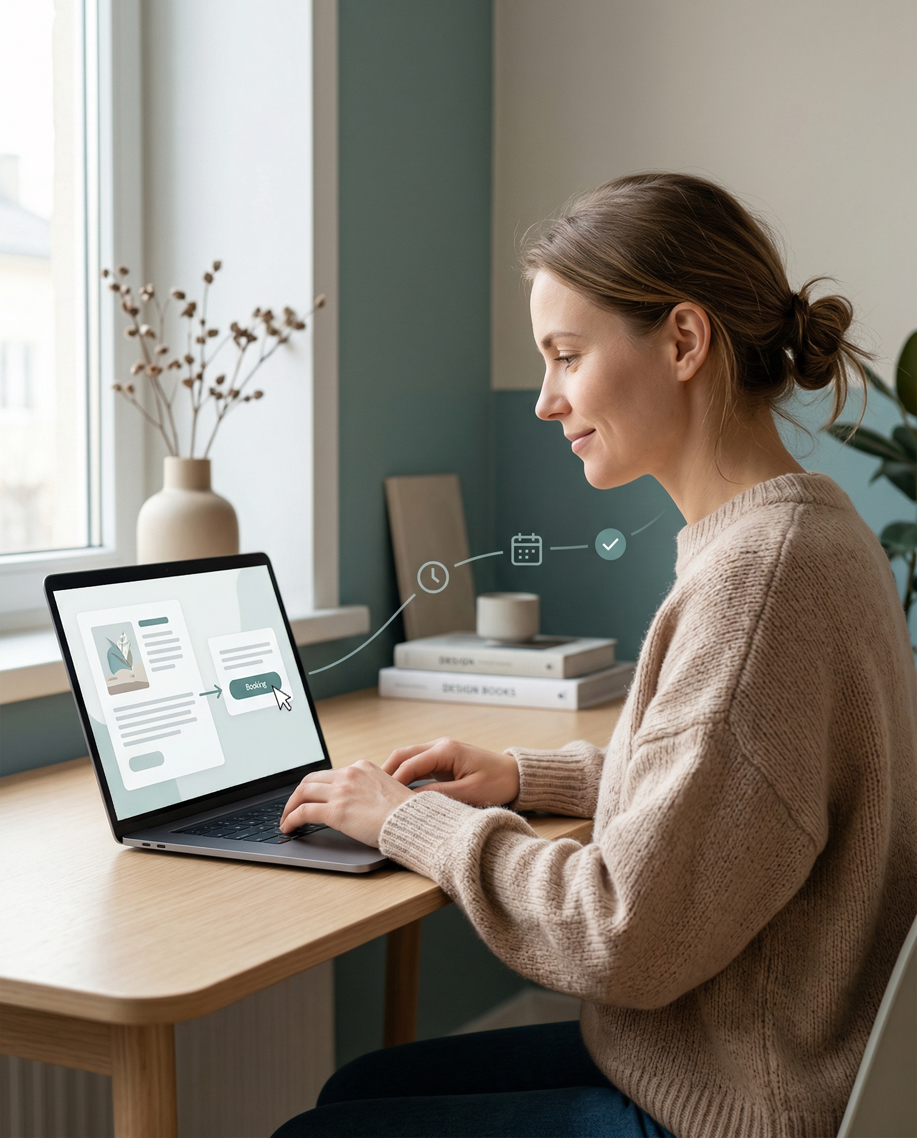 Kortere vej fra hjemmeside til booking