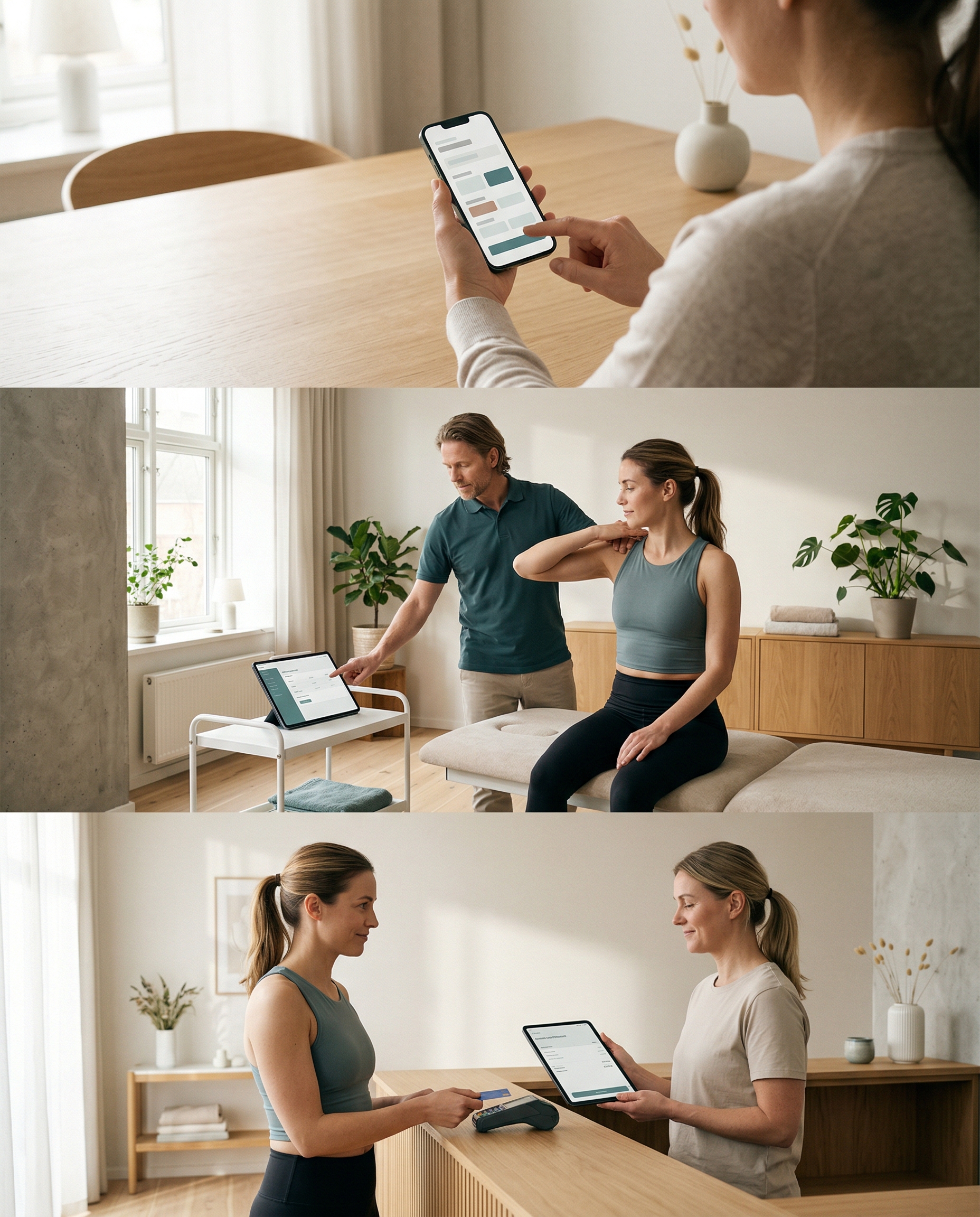 Patient flow from booking to follow-up in FlowDule